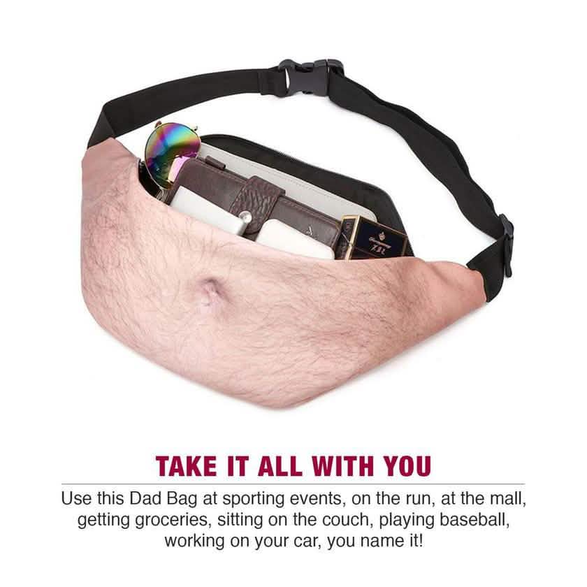 3D Beer Belly Waist Pocket Fanny Pack and Top Prank Gag Gift Travel Carry Pouch Everything Else - DailySale