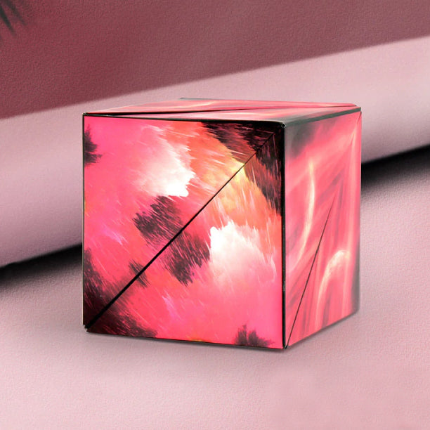 3D Changeable Magnetic Magic Puzzle Cube Toys & Games Red - DailySale