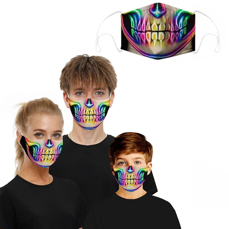 3D Halloween Special Scary Faces Reusable Face Masks Face Masks & PPE - DailySale