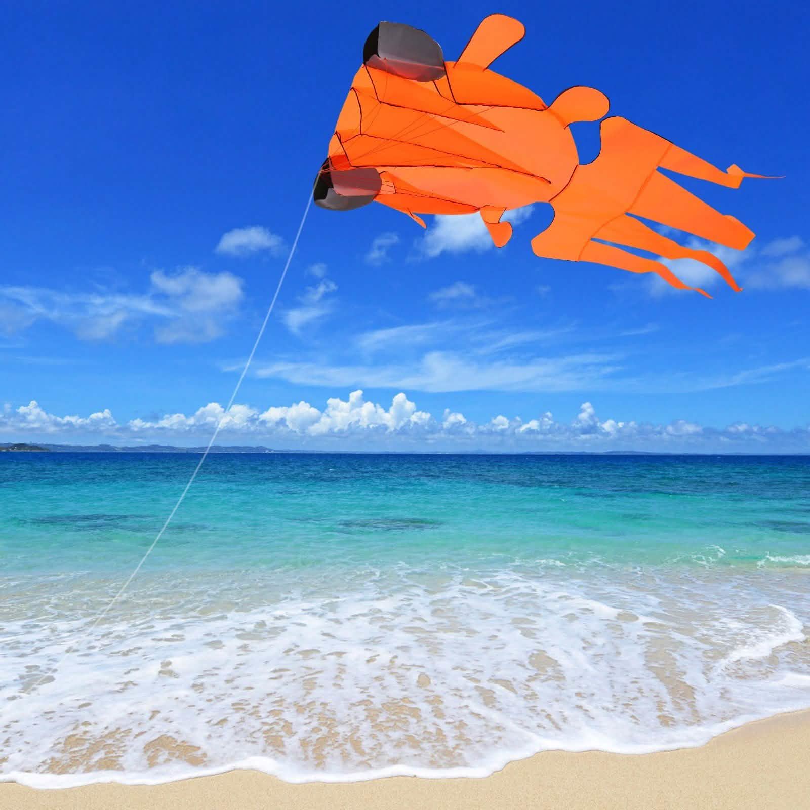 3D Kite Easy to Fly Orange Goldfish Toys & Games - DailySale