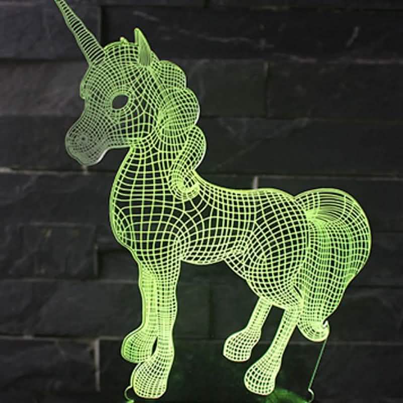 3D LED 7 Color Unicorn Table Lamp Indoor Lighting - DailySale