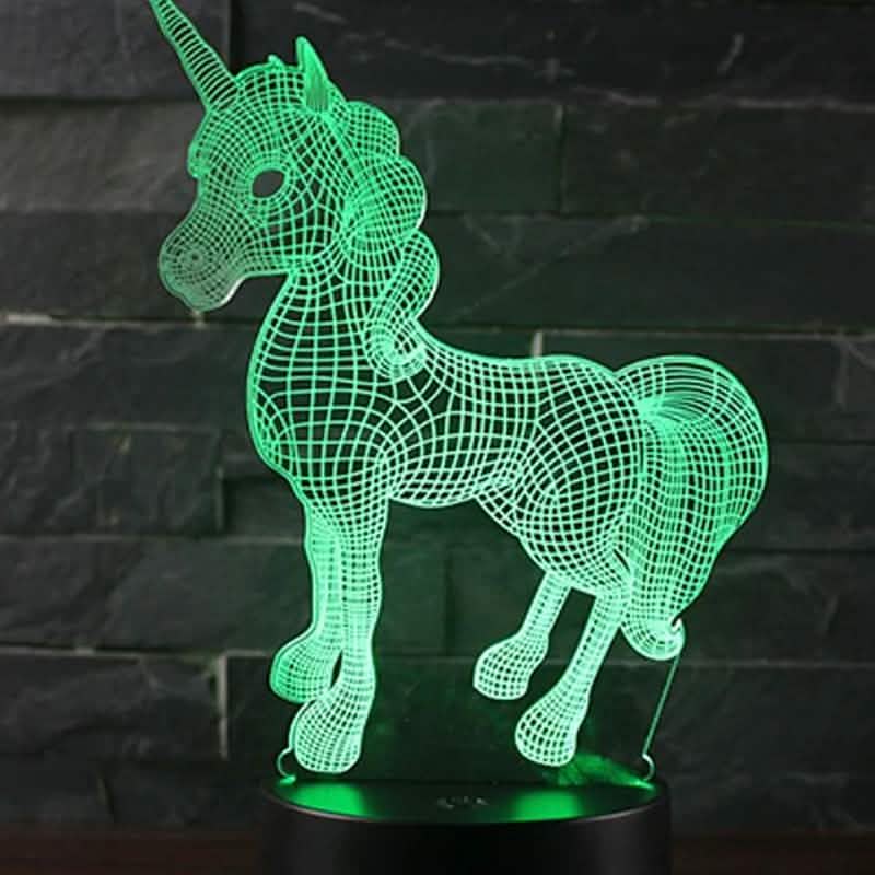 3D LED 7 Color Unicorn Table Lamp Indoor Lighting - DailySale