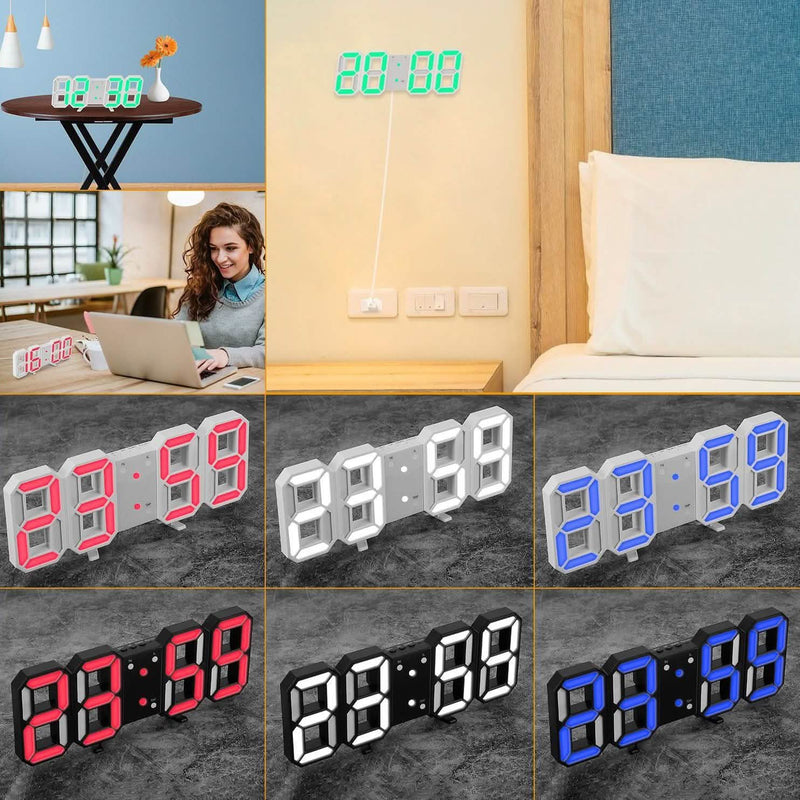 3D LED Digital Wall Clock Household Appliances - DailySale