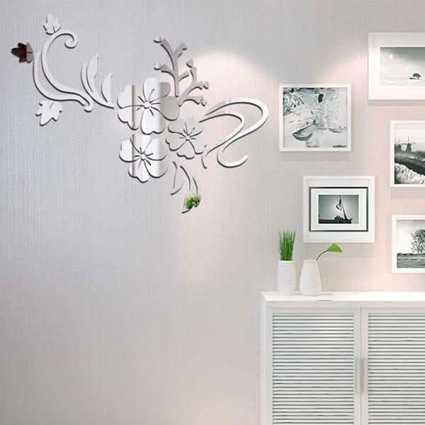 3D Mirror Flower Removable Wall Sticker Furniture & Decor - DailySale