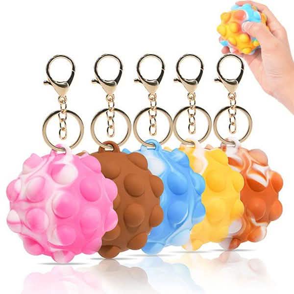 3D Pop Ball Fidget Toy Keychain Stress Reliever For Children and Adults Toys & Games - DailySale