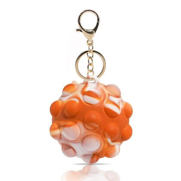 3D Pop Ball Fidget Toy Keychain Stress Reliever For Children and Adults Toys & Games Orange - DailySale