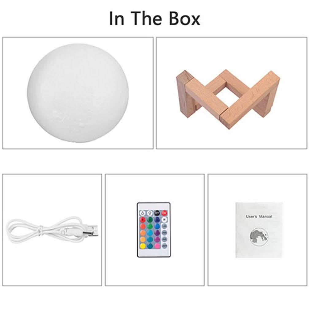 3D Printed Night Light Moon Lamp Home Lighting - DailySale