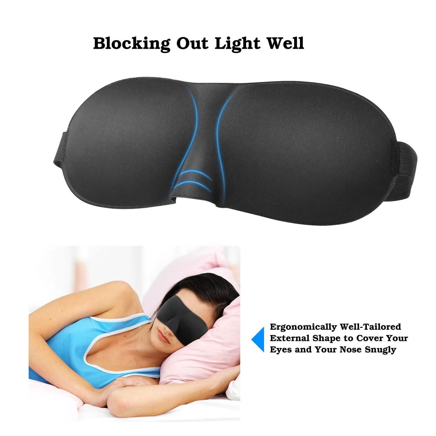 3D Soft Blindfold Sleeping Eye Mask Everything Else - DailySale