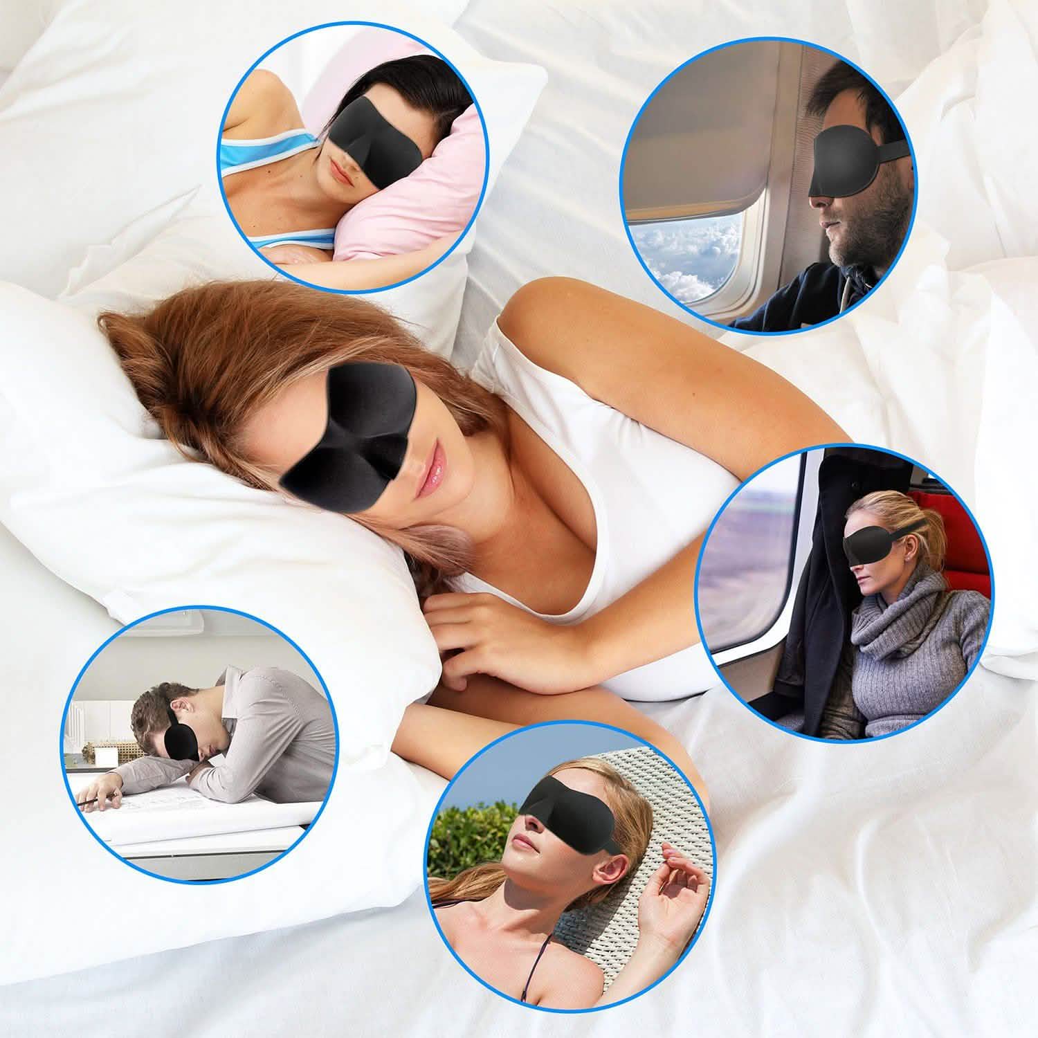 3D Soft Blindfold Sleeping Eye Mask Everything Else - DailySale