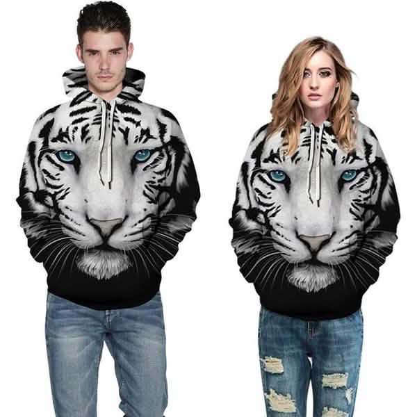 3D Tiger Print Unisex Sweatshirts Men's Outerwear - DailySale
