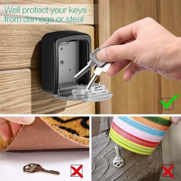 4-Digit Combination Password Wall Mounted Key Storage Lock Box Closet & Storage - DailySale