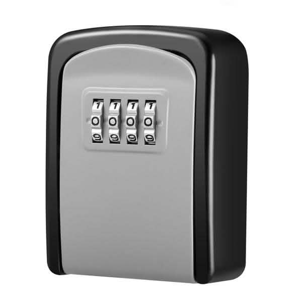 4-Digit Combination Password Wall Mounted Key Storage Lock Box Closet & Storage Gray - DailySale