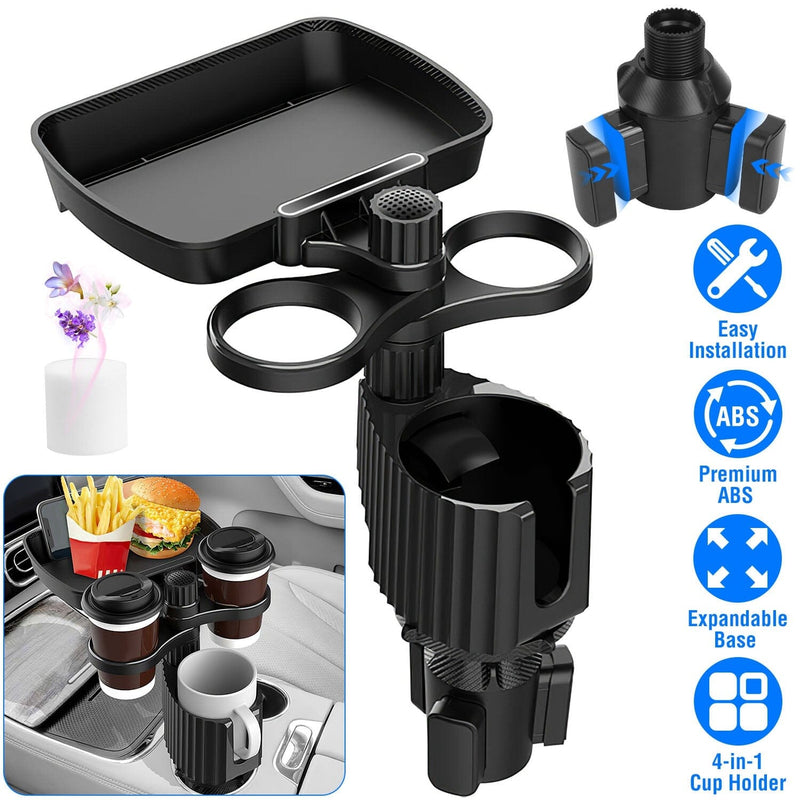 4-in-1 Car Cup Holder Tray Food Table Automotive - DailySale
