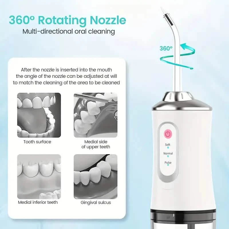 4-in-1 Cordless Water Flossers Oral Irrigator With DIY Mode 4 Jet Tips Beauty & Personal Care - DailySale