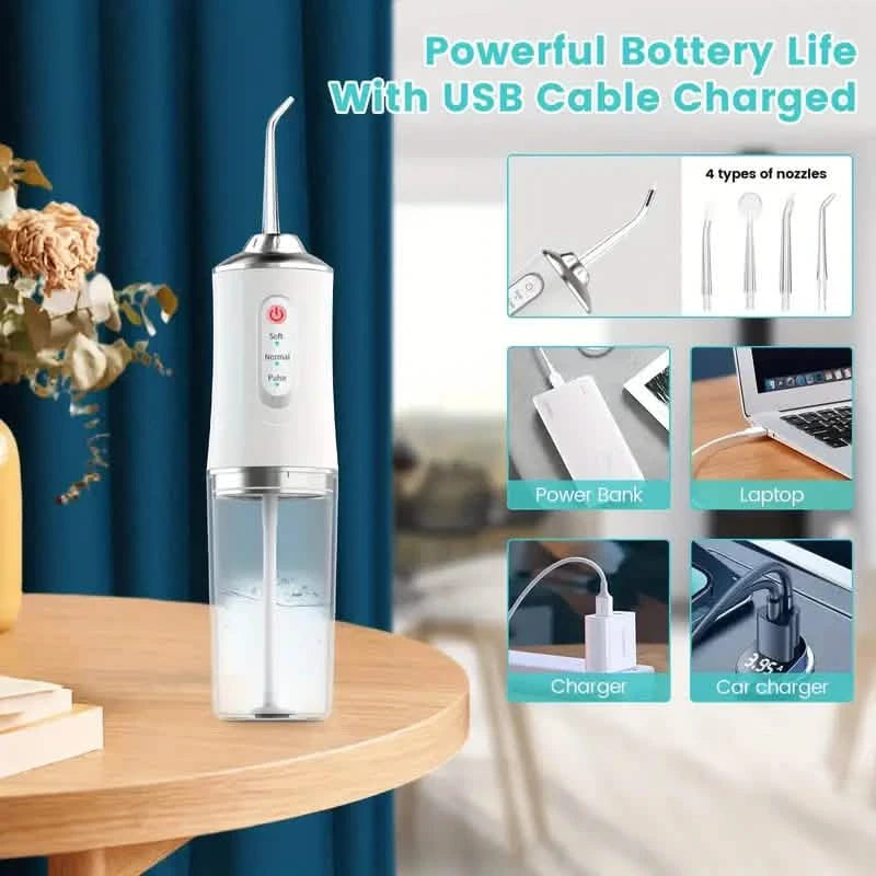 4-in-1 Cordless Water Flossers Oral Irrigator With DIY Mode 4 Jet Tips Beauty & Personal Care - DailySale
