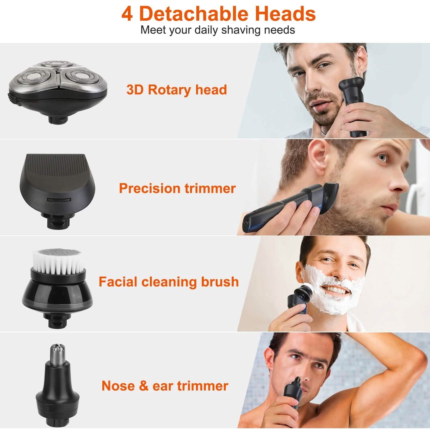 4-In-1 Electric Razor Shaver Rechargeable Cordless Men's Grooming - DailySale