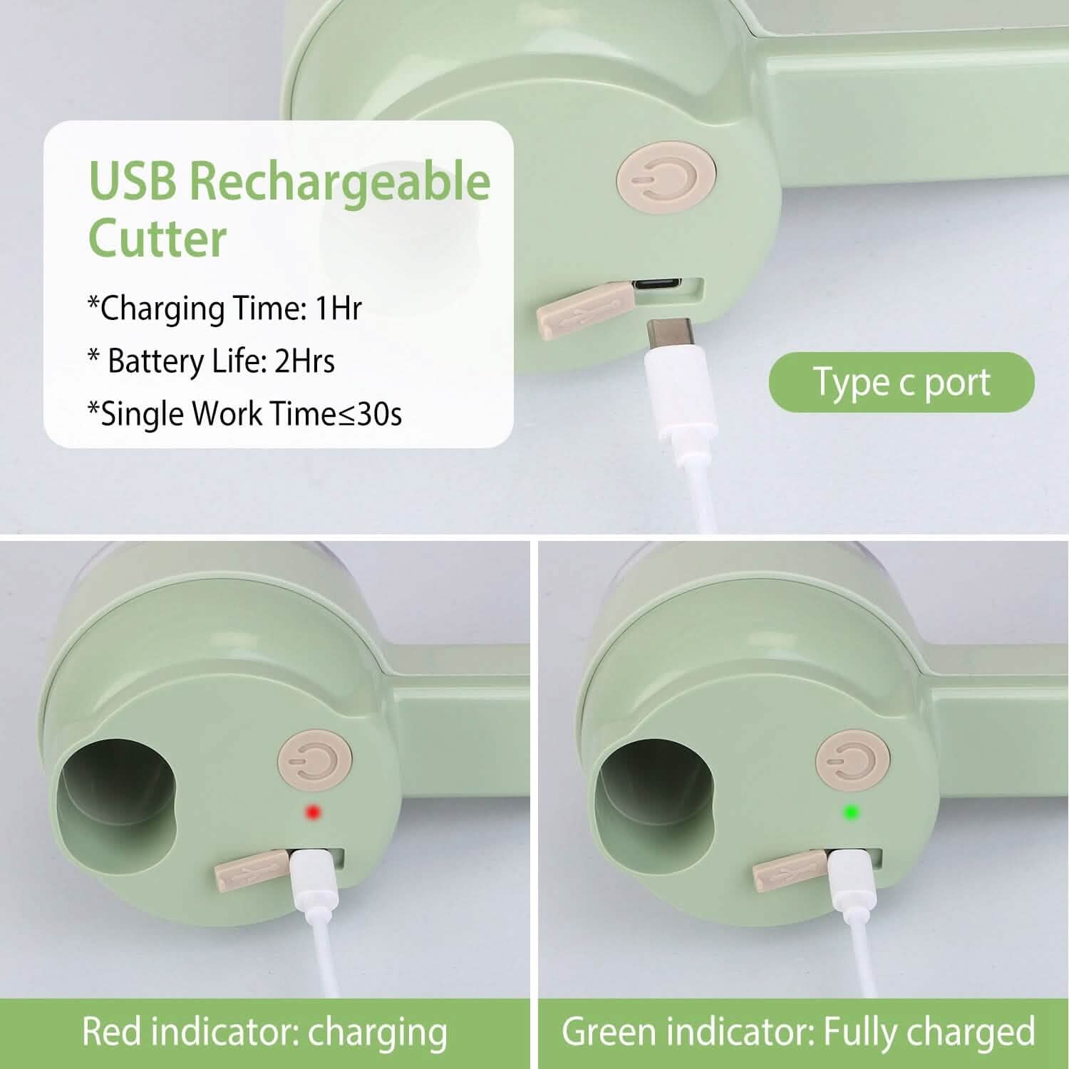 4-in-1 Handheld Electric Vegetable Chopper, Grinder, Slicer and Dicer Kitchen Tools & Gadgets - DailySale