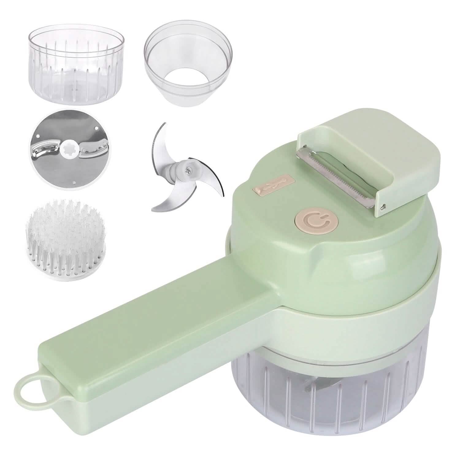 4-in-1 Handheld Electric Vegetable Chopper, Grinder, Slicer and Dicer Kitchen Tools & Gadgets - DailySale