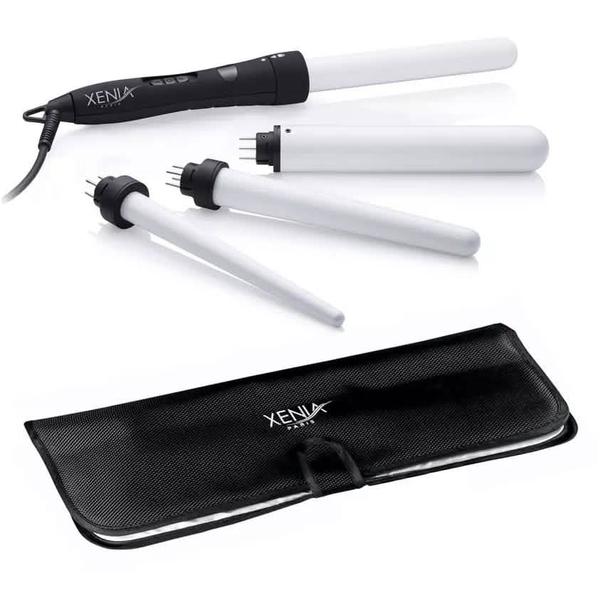 4-in-1 Interchangeable Ceramic Curling Wand Set with Protective Heat Station Mat Beauty & Personal Care - DailySale