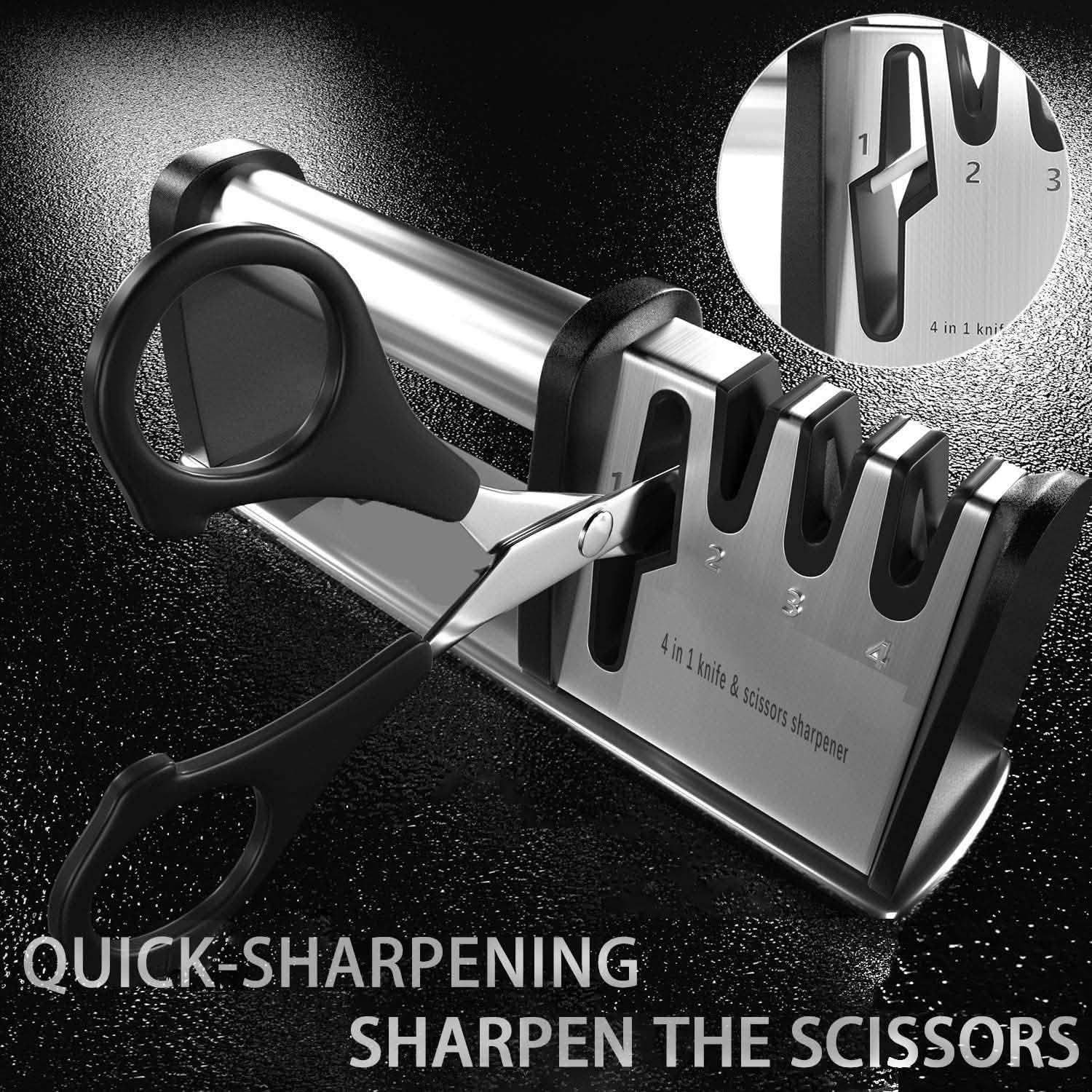 4 in 1 Kitchen Blade and Scissor Sharpening Tool Kitchen Tools & Gadgets - DailySale