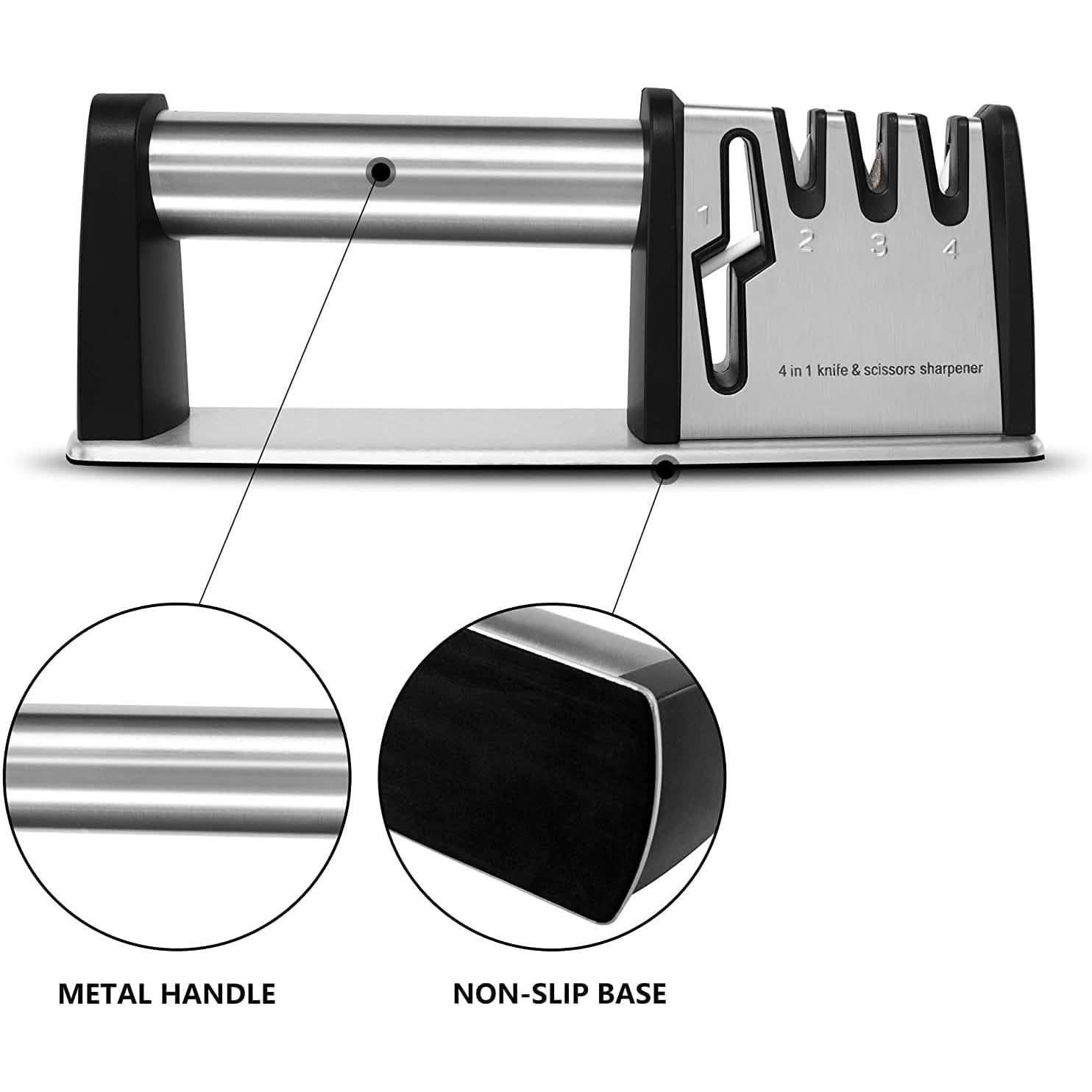 4 in 1 Kitchen Blade and Scissor Sharpening Tool Kitchen Tools & Gadgets - DailySale