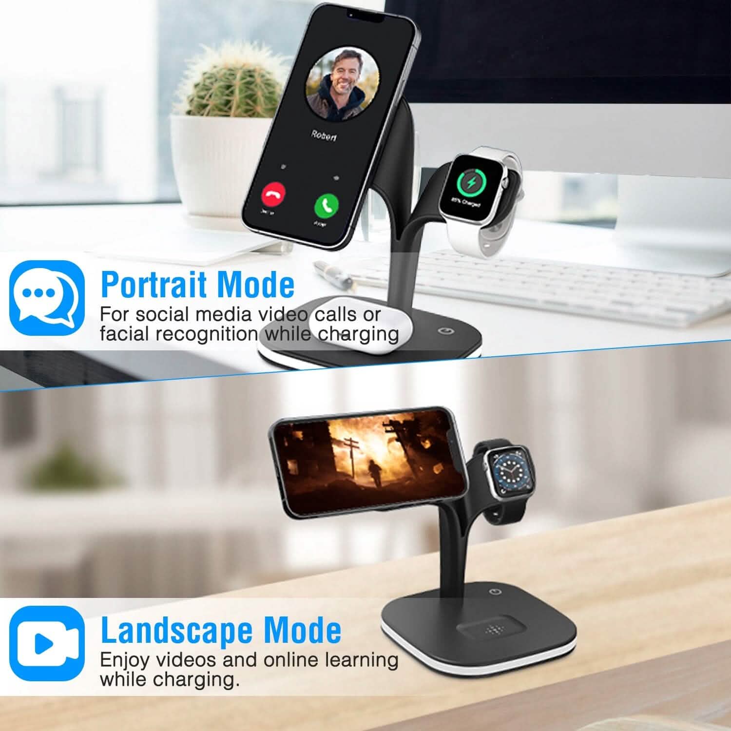 4-in-1 Magnetic Wireless Charging Station Dock Mobile Accessories - DailySale