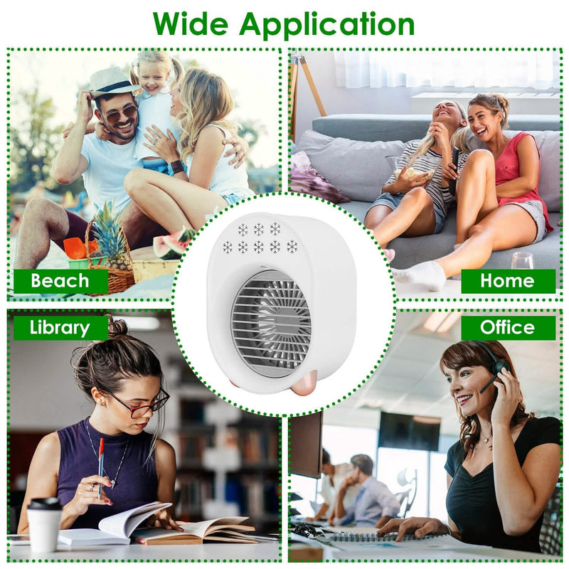 4-in-1 Portable Mini Desktop Water Mist Cooling Air Conditioner Household Appliances - DailySale