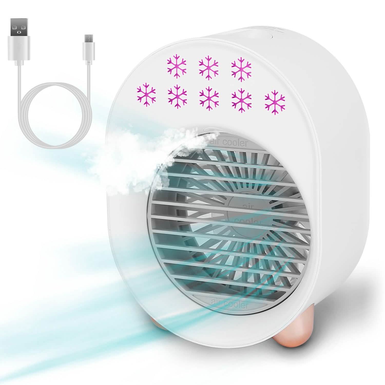 4-in-1 Portable Mini Desktop Water Mist Cooling Air Conditioner Household Appliances - DailySale