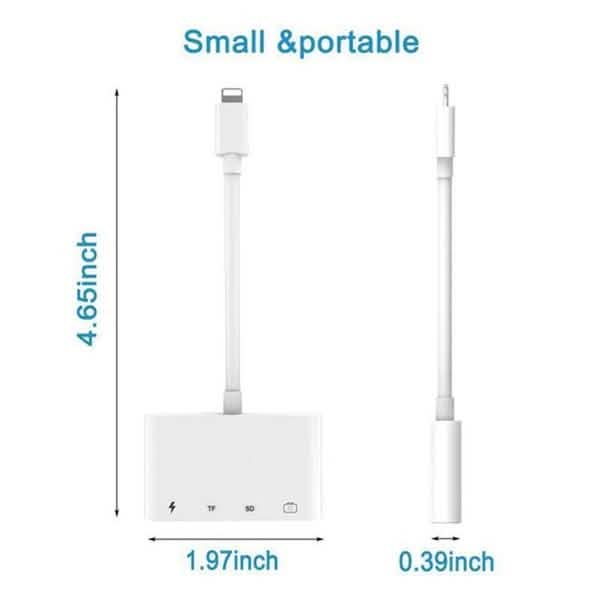 4-in-1 SD/TF Card Reader USB 2.0 Female OTG Adapter Cable Mobile Accessories - DailySale