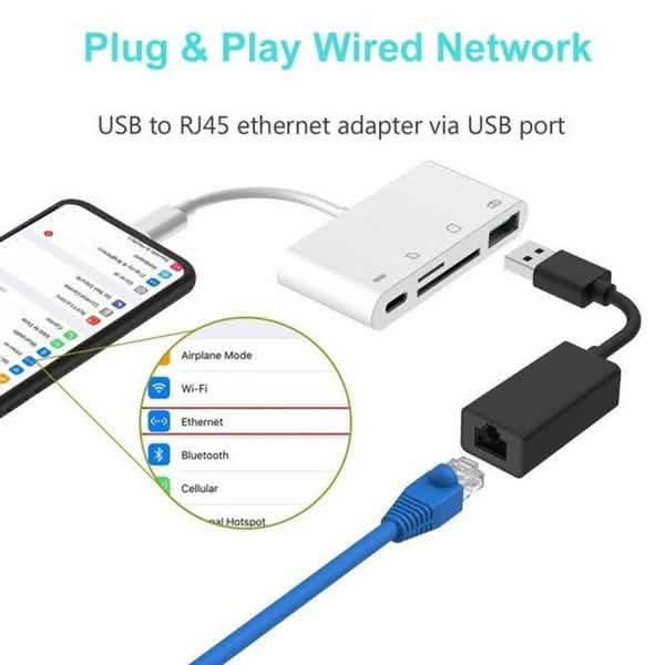 4-in-1 SD/TF Card Reader USB 2.0 Female OTG Adapter Cable Mobile Accessories - DailySale