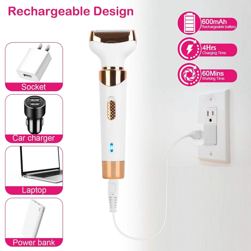4-in-1 Women Electric Hair Shaver USB Rechargeable Beauty & Personal Care - DailySale