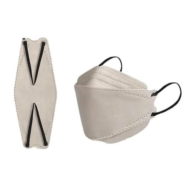 4-layer Cloth Protective Breathable KF94 Mouth Mask Face Masks & PPE Beige 50-Piece - DailySale