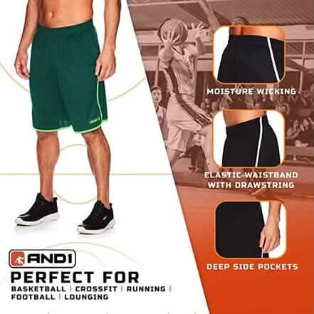 4-Pack: AND1 Men's Active Athletic Performance Shorts Men's Bottoms - DailySale