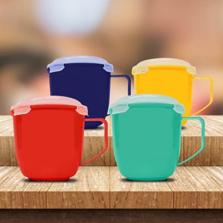 4-Pack: Bell & Howell Microwave Mugs with Vented Lids Kitchen Essentials - DailySale