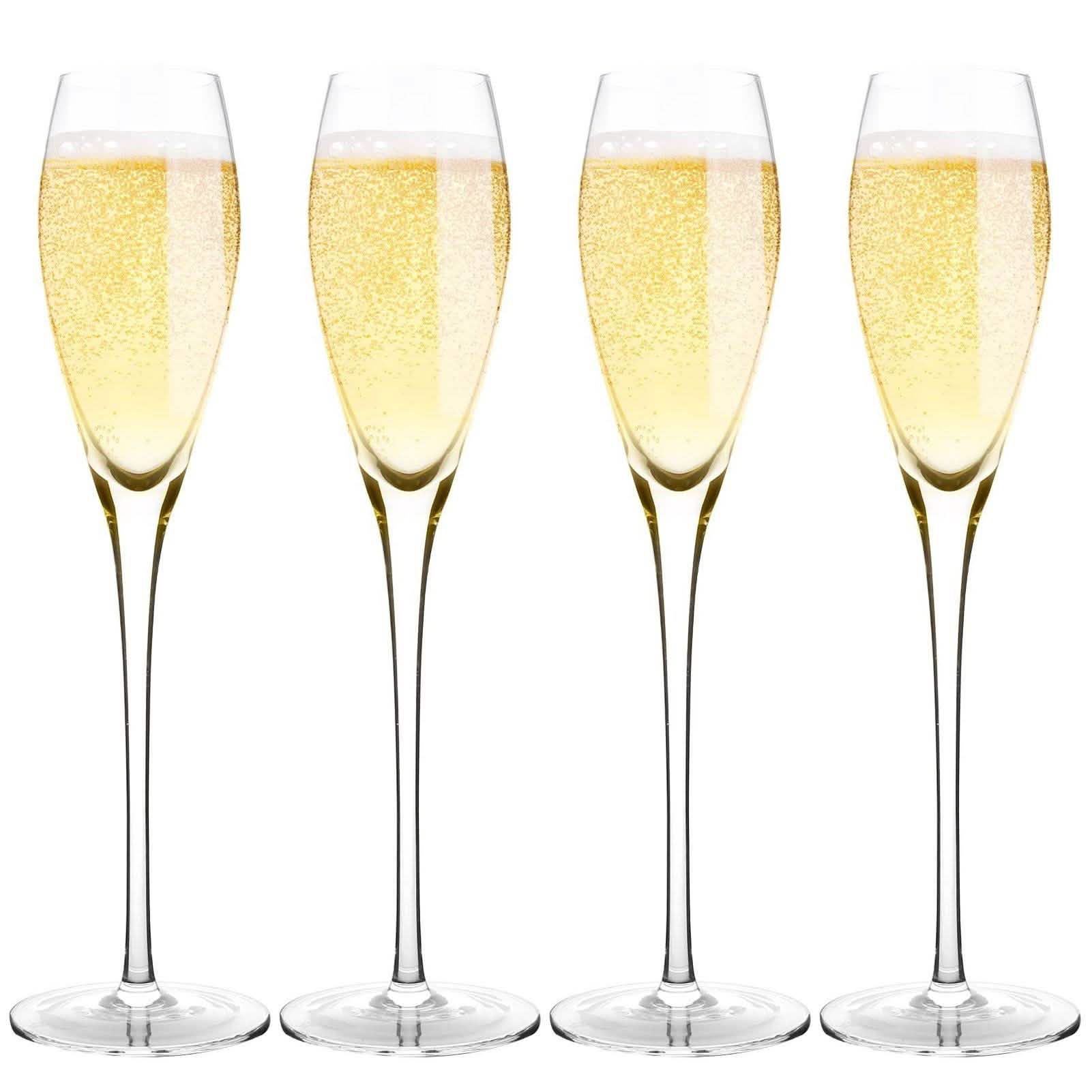 4-Pack: Bella Vino Standard Hand Blown Crystal Red/White Wine Glasses Everything Else - DailySale