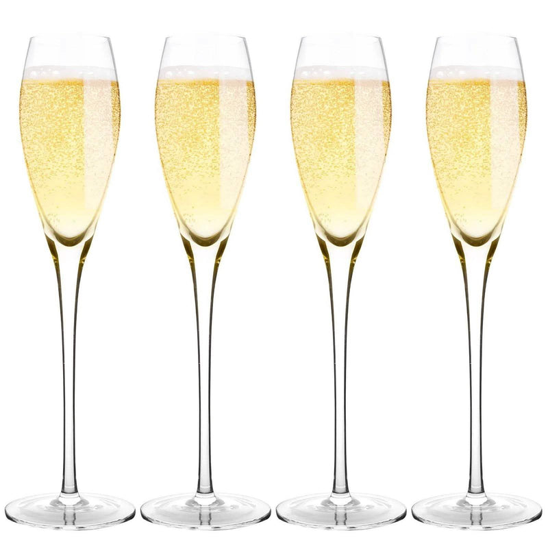 4-Pack: Bella Vino Standard Hand Blown Crystal Red/White Wine Glasses Everything Else - DailySale