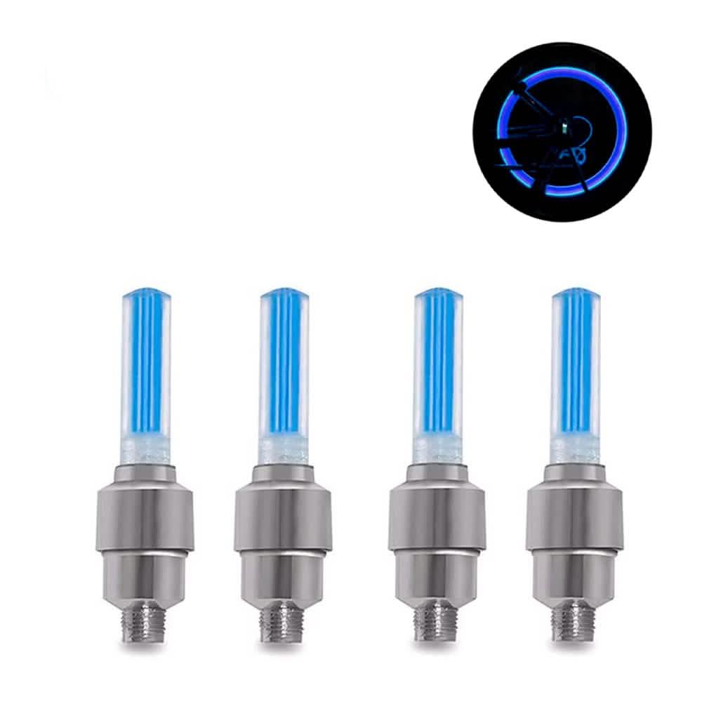 4-Pack: Bike LED Wheel Light Sports & Outdoors Blue - DailySale