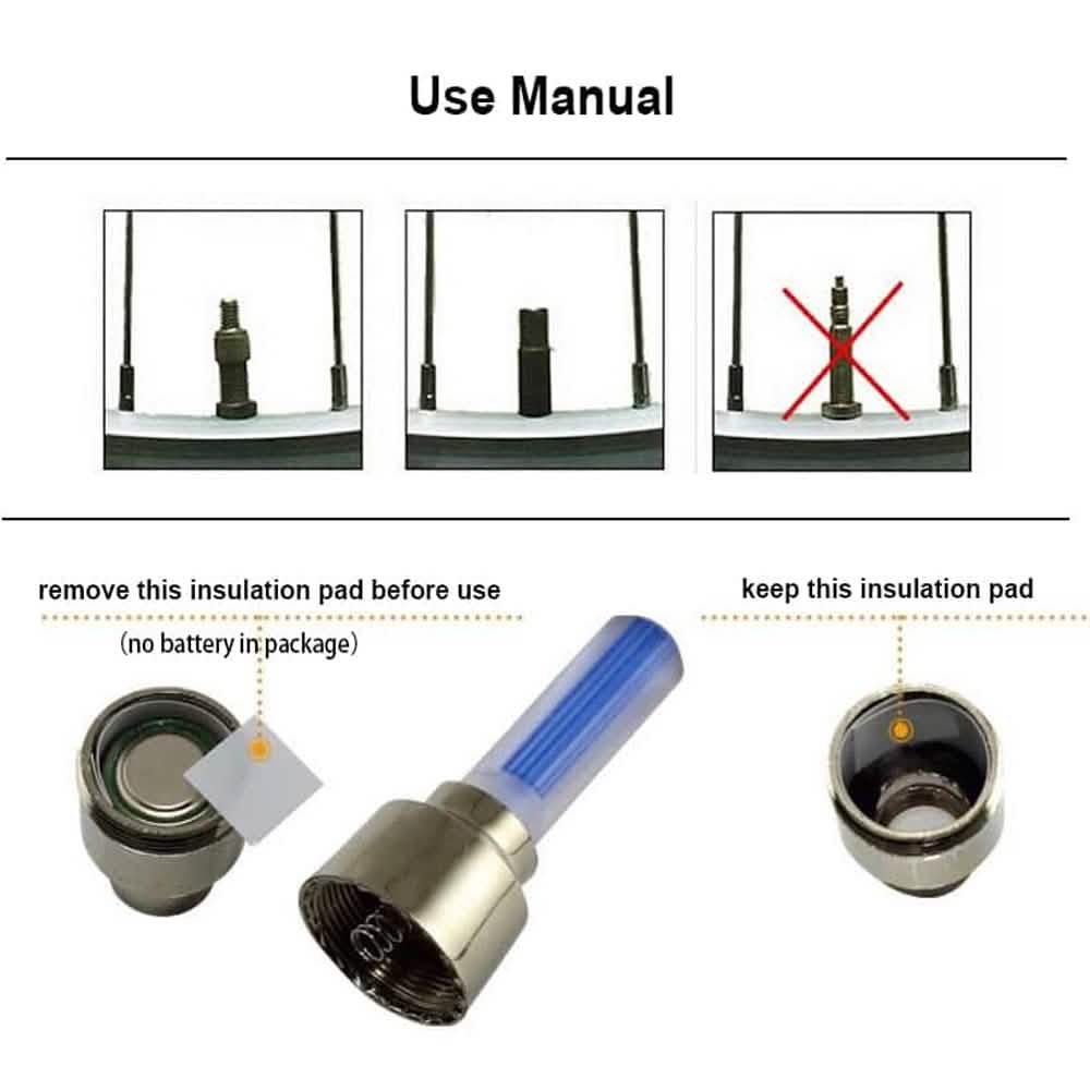 4-Pack: Bike LED Wheel Light Sports & Outdoors - DailySale