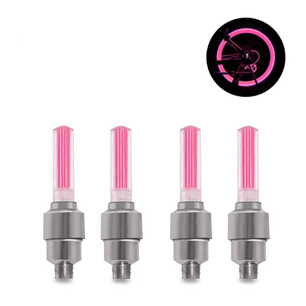 4-Pack: Bike LED Wheel Light Sports & Outdoors Pink - DailySale