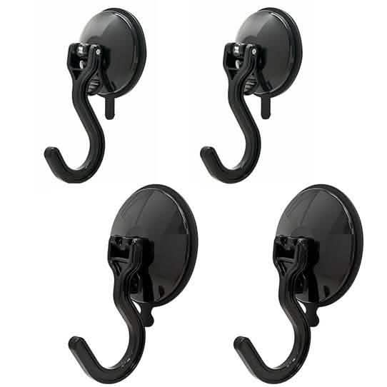 4-Pack: Bracketron Heavy-Duty Hooks Mount Everything Else Black - DailySale