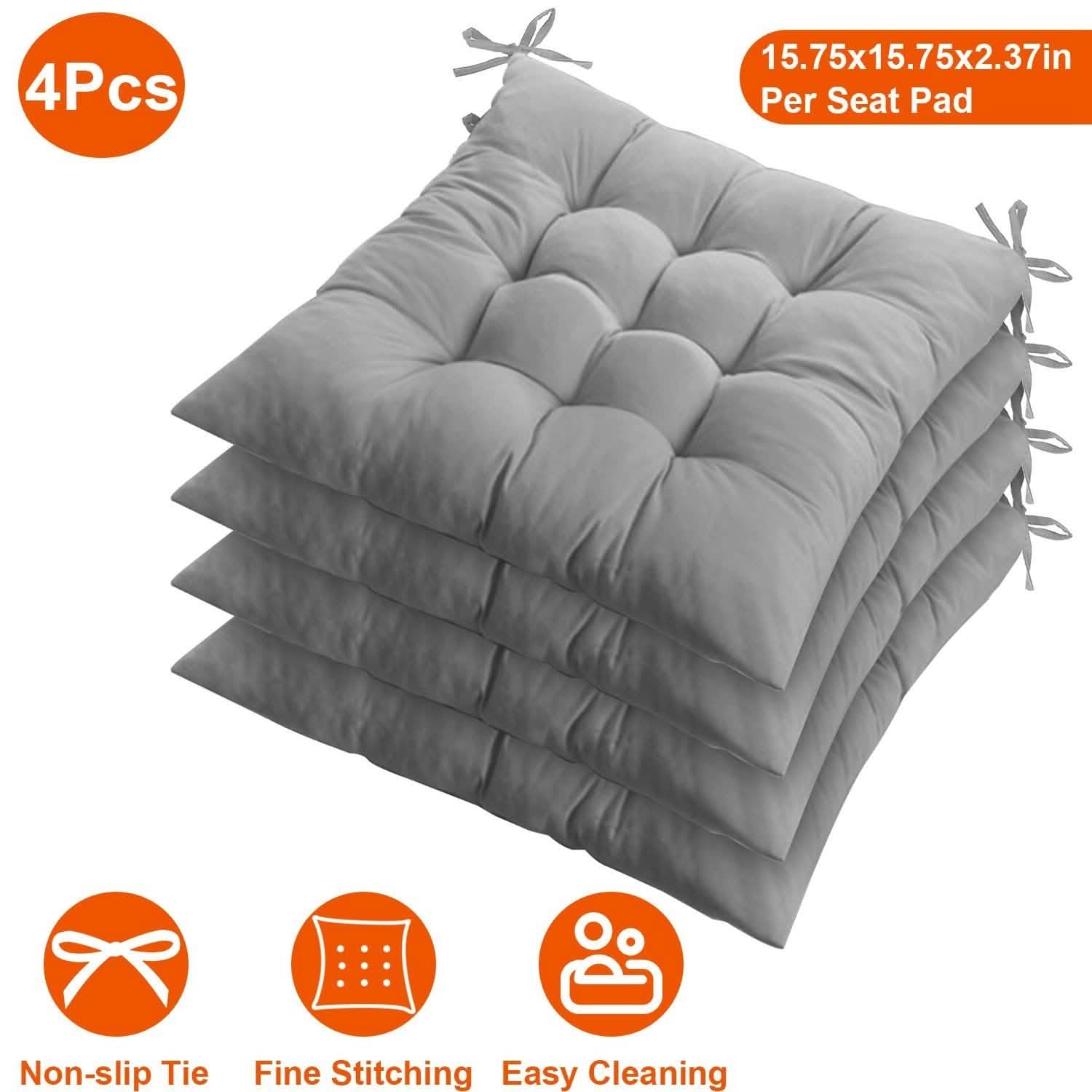 4-Pack: Chair Cushion Pads Pillow Furniture & Decor - DailySale