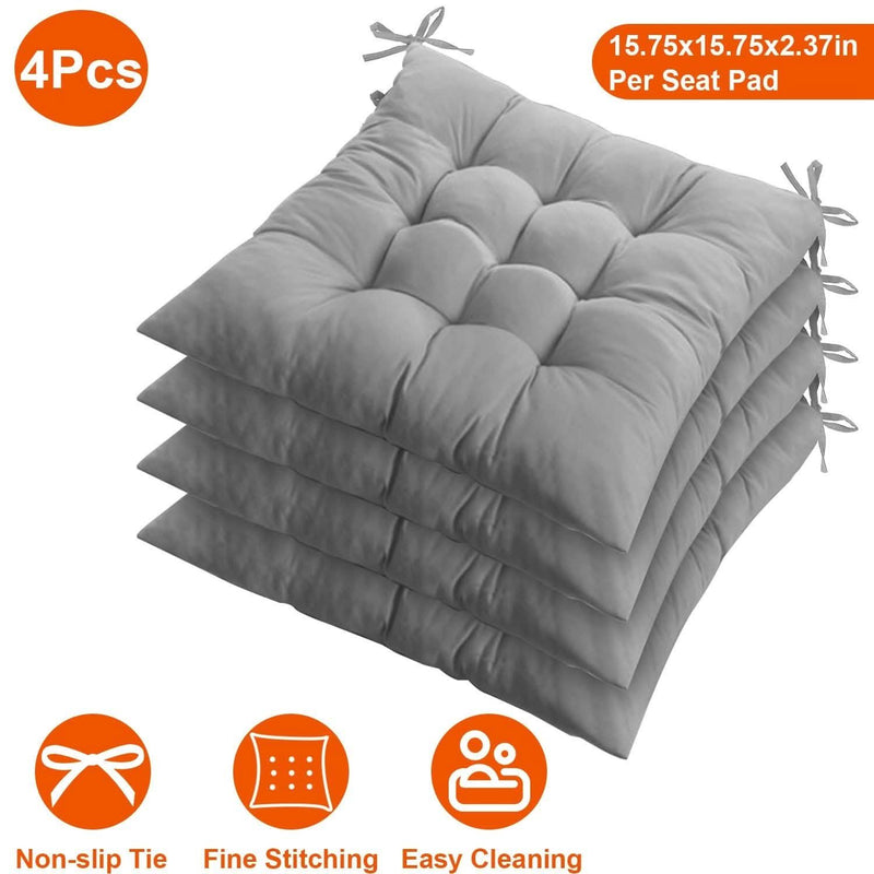 4-Pack: Chair Cushion Pads Pillow Furniture & Decor - DailySale