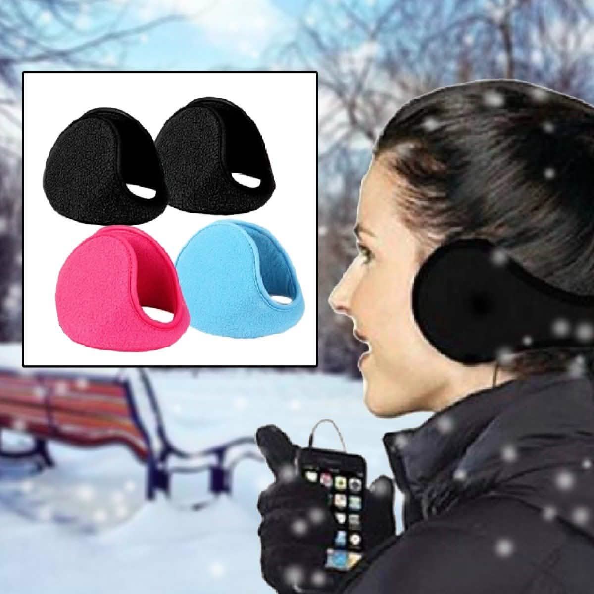 4-Pack: Foldable, Soft and Warm Fleece Earmuffs Men's Apparel - DailySale
