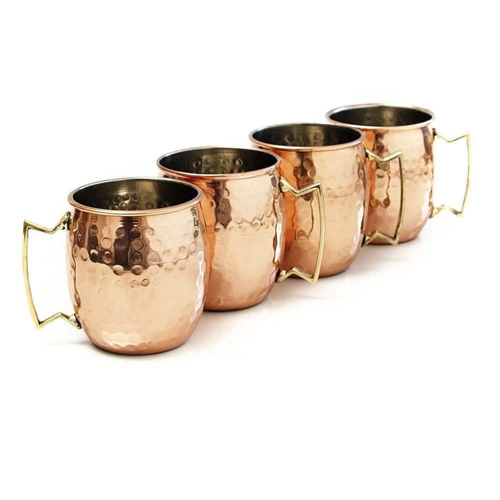 4-Pack: Hammered Copper-Finish Moscow Mule Mugs Kitchen Essentials - DailySale