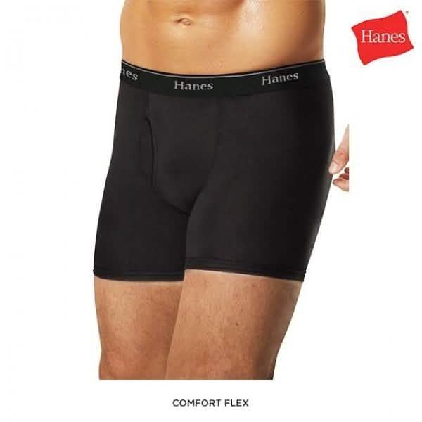 4-Pack: Hanes 100% Cotton Boxer Briefs - Size: Small Men's Apparel - DailySale