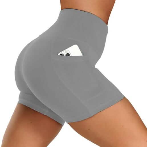 4-Pack: High Waist Soft Yoga Shorts for Women with 2 Side Pockets Women's Bottoms - DailySale
