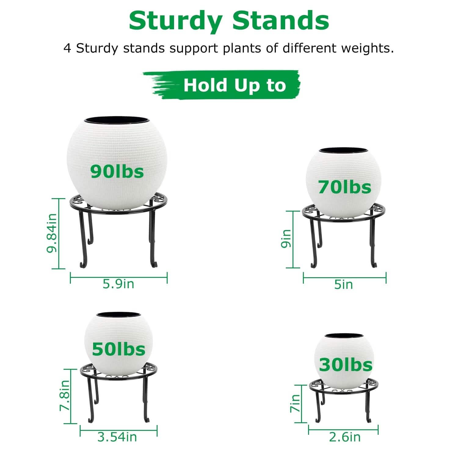 4-Pack: Iron Plotted Plant Stands Garden & Patio - DailySale