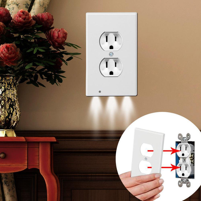4-Pack: LED Night Light Outlet Cover on wall, available at Dailysale