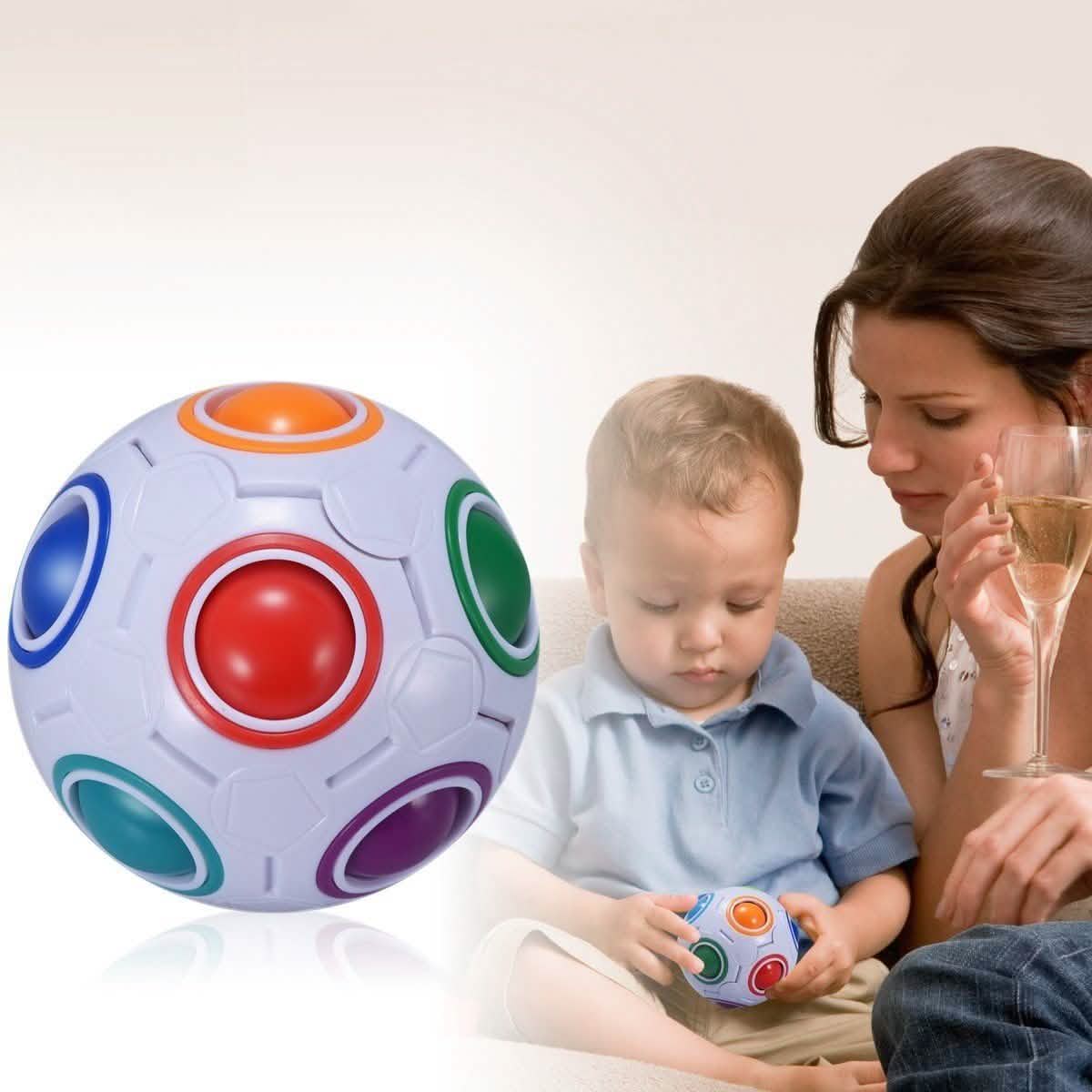 4-Pack: Magic Rainbow Ball Brain Teaser Puzzle Toy Toys & Games - DailySale