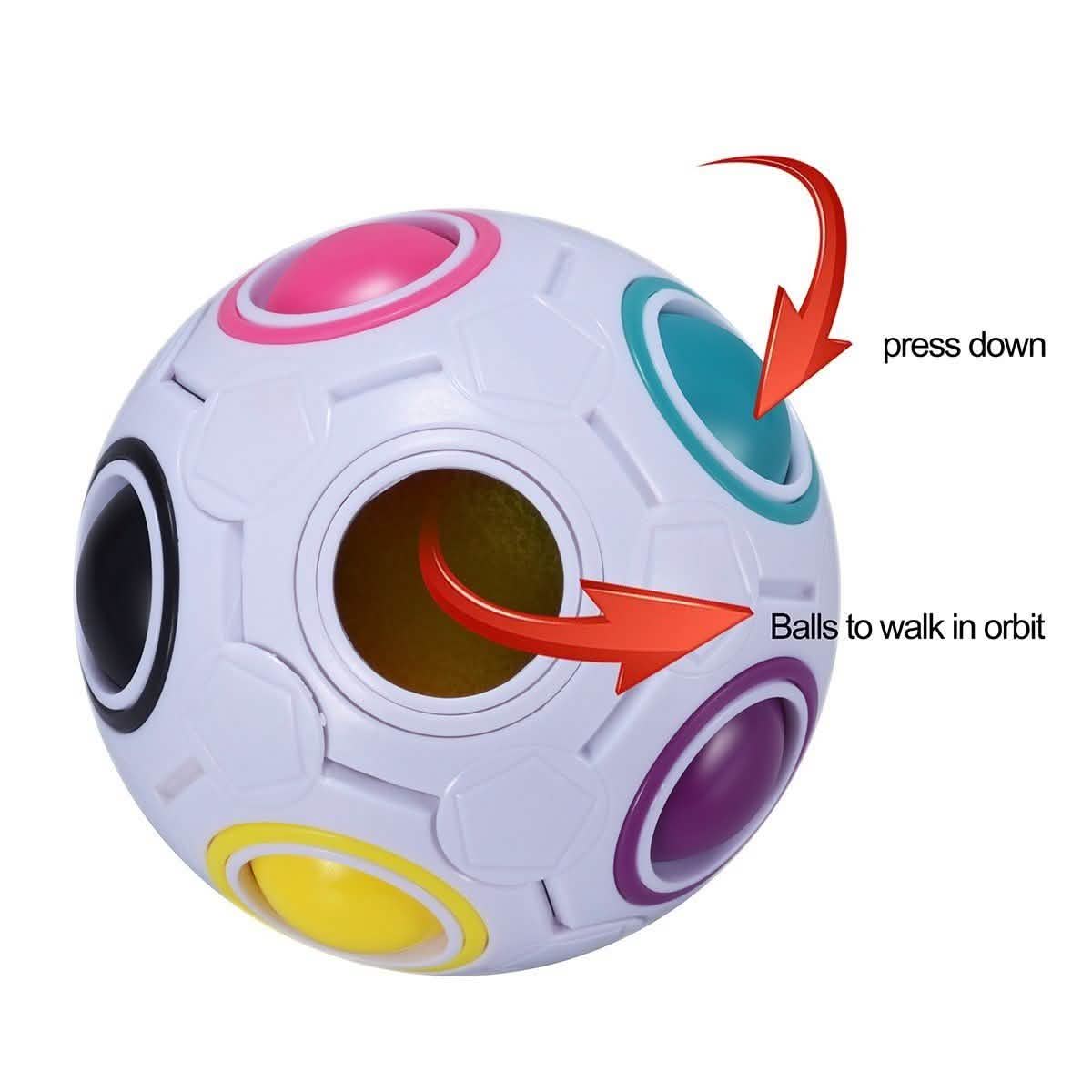 4-Pack: Magic Rainbow Ball Brain Teaser Puzzle Toy Toys & Games - DailySale